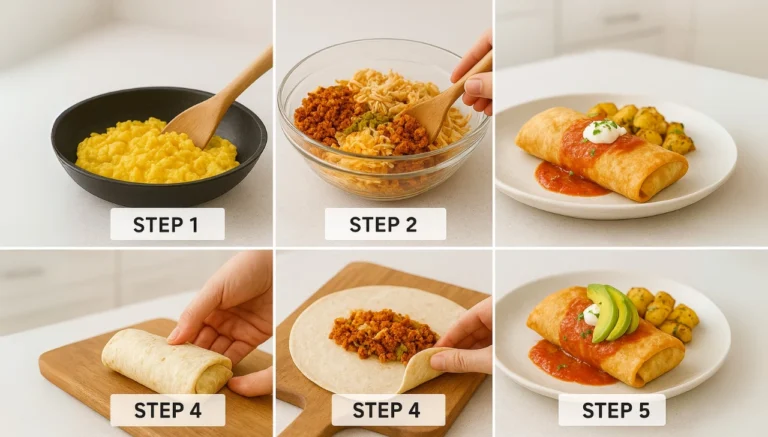 First Watch Chickichanga price, Nutrition & Recipe in 2025 9 Step-by-step photos illustrating the First Watch Chickichanga burrito recipe preparation process
